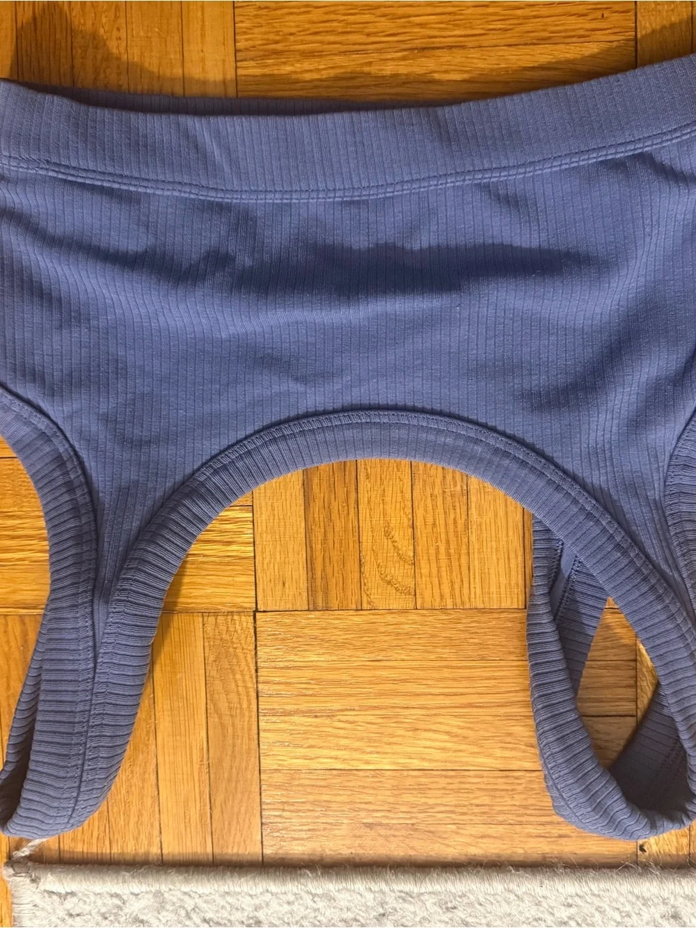 ALO Yoga Ribbed Scoop Sports Bra — Periwinkle Blue